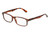Profile View of Perry Ellis PEBX54 Designer Blue Light Blocking Eyeglasses in Gloss Tortoise Havana Marble Unisex Rectangular Full Rim Acetate 53 mm