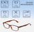 Dimensions and Measurements Illustration of Perry Ellis PEBX54 Designer Blue Light Blocking Eyeglasses in Gloss Tortoise Havana Marble Unisex Rectangular Full Rim Acetate 53 mm