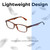 Lightweight Construction Illustration of Perry Ellis PEBX54 Designer Blue Light Blocking Eyeglasses in Gloss Tortoise Havana Marble Unisex Rectangular Full Rim Acetate 53 mm