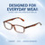 Comfort, Stylish, Everyday Confidence Illustration of Perry Ellis PEBX54 Designer Blue Light Blocking Eyeglasses in Gloss Tortoise Havana Marble Unisex Rectangular Full Rim Acetate 53 mm