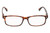 Front View of Perry Ellis PEBX54 Designer Blue Light Blocking Eyeglasses in Gloss Tortoise Havana Marble Unisex Rectangular Full Rim Acetate 53 mm