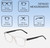 Dimensions and Measurements Illustration of Perry Ellis PEBX55 Designer Progressive Lens Blue Light Blocking Eyeglasses in Gloss Crystal Clear Marble Unisex Square Full Rim Acetate 52 mm
