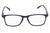 Front View of Perry Ellis PEBX57 Designer Blue Light Blocking Eyeglasses in Gloss Navy Blue Marble Unisex Panthos Full Rim Acetate 50 mm