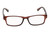 Front View of Perry Ellis PEBX59 Designer Blue Light Blocking Eyeglasses in Gloss Dark Brown Marble Unisex Rectangular Full Rim Acetate 50 mm