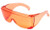 Medspex 3000 Orange Large Fit Over Safety Glasses Fitover Prescription Eyewear, Migraine Glasses Light Sensitivity Glasses Women Men Outdoor Indoor Blue Light Blocker Over Glasses Eye Protection