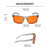 Medspex R787M Matte Crystal Black Grey Dark Orange Red Color Therapy Sunglasses image 7