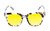Medspex R785 Shiny Blue Quartz/Brown Black Gold Yellow Color Therapy Reading Glasses