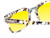 Medspex R785 Shiny Blue Quartz/Brown Black Gold Yellow Color Therapy Reading Glasses