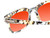 Medspex R785 Shiny Blue Quartz/Brown Black Amber Orange Color Therapy Reading Glasses