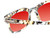 Medspex R785 Shiny Blue Quartz/Brown Black Deep Red Color Therapy Reading Glasses