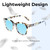 Medspex R785 Shiny Blue Quartz/Brown Black Baby Blue Color Therapy Reading Glasses