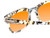 Medspex R785 Shiny Blue Quartz/Brown Black Light Orange Color Therapy Reading Glasses