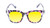 Medspex R785 Shiny Pink Quartz/Blue Black Gold Yellow Color Therapy Reading Glasses