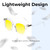 Medspex R785 Crystal Clear Gold Yellow Color Therapy Reading Glasses