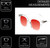 Medspex R785 Crystal Clear Deep Red Color Therapy Reading Glasses