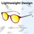 Medspex EL15557R Crystal Red Modern Art White Black Gold Yellow Color Therapy Reading Glasses