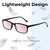 Medspex 105 Black FL-41 Rose Color Therapy Reading Glasses image 8