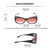 Medspex Fl011 Matte Black Deep Red Color Therapy Reading Glasses