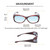 Medspex Fl010 Tortoise Havana Deep Dark Blue Color Therapy Reading Glasses