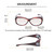 Medspex Fl010 Amber Brown Tortoise Havana Crystal (Fl010) Rose Color Therapy Reading Glasses