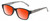 Medspex EL15558R Gloss Black Modern Art White Amber Orange Color Therapy Reading Glasses