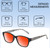 Medspex EL15558R Gloss Black Modern Art White Amber Orange Color Therapy Reading Glasses
