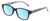 Medspex EL15558R Gloss Black Modern Art White Baby Blue Color Therapy Reading Glasses