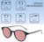 Medspex EL15557R Crystal Navy Blue Modern Art Pink FL-41 Rose Color Therapy Reading Glasses