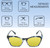 Medspex 8240 Jelly White Front/Blue Demi Pattern/Solid Green Temples Gold Yellow Color Therapy Reading Glasses
