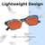Medspex 8240 Jelly White Front/Blue Demi Pattern/Solid Green Temples Amber Orange Color Therapy Reading Glasses