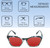 Medspex 8240 Jelly White Front/Blue Demi Pattern/Solid Green Temples Deep Red Color Therapy Reading Glasses