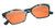 Medspex 8240 Jelly White Front/Blue Demi Pattern/Solid Green Temples Light Orange Color Therapy Reading Glasses