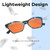 Medspex 8240 Jelly White Front/Blue Demi Pattern/Solid Green Temples Light Orange Color Therapy Reading Glasses
