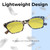 Medspex 8240 Jelly White Front/Brown Demi Pattern/Solid Green Temples Gold Yellow Color Therapy Reading Glasses