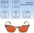 Medspex 8240 Jelly White Front/Brown Demi Pattern/Solid Green Temples Amber Orange Color Therapy Reading Glasses