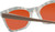 Medspex 8240 Jelly White Front/Brown Demi Pattern/Solid Green Temples Amber Orange Color Therapy Reading Glasses