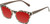 Medspex 8240 Jelly White Front/Brown Demi Pattern/Solid Green Temples Deep Red Color Therapy Reading Glasses