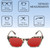 Medspex 8240 Jelly White Front/Brown Demi Pattern/Solid Green Temples Deep Red Color Therapy Reading Glasses