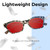 Medspex 8240 Jelly White Front/Brown Demi Pattern/Solid Green Temples Deep Red Color Therapy Reading Glasses
