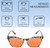 Medspex 8240 Jelly White Front/Brown Demi Pattern/Solid Green Temples Light Orange Color Therapy Reading Glasses