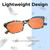 Medspex 8240 Jelly White Front/Brown Demi Pattern/Solid Green Temples Light Orange Color Therapy Reading Glasses