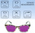 Medspex 8240 Jelly White Front/Green Demi Pattern/Solid Green Temples Passion Purple Color Therapy Reading Glasses