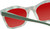 Medspex 8240 Jelly White Front/Green Demi Pattern/Solid Green Temples Deep Red Color Therapy Reading Glasses