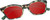 Medspex 8240 Jelly White Front/Green Demi Pattern/Solid Green Temples Deep Red Color Therapy Reading Glasses