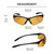 Medspex Wrap Around Light Sensitivity Sunglasses Black/Orange Semi-Rimless Migraine Glasses UV400 Blue Light Blocking Sport image 7