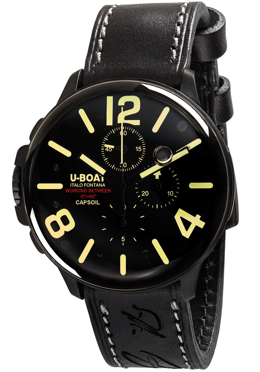 UBoat Capsoil Swiss Oiled Filled Chronograph DLC Black