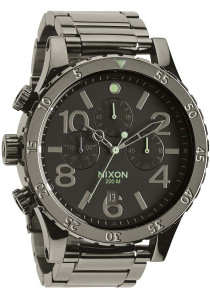 Nixon 48-20 Chrono Polished Gun/Lum (A4861885) FULL Nixon 48-20 Chrono Polished Gun/Lum (A4861885) FULL