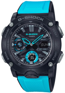 G-Shock GA2000 Carbon Core Ana-Digi Black Aqua (GA2000-1A2) front G-Shock GA2000 Carbon Core Ana-Digi Black Aqua (GA2000-1A2) front