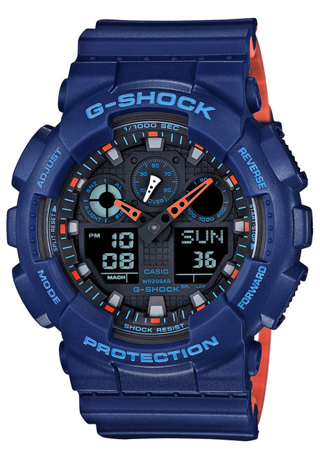 G-Shock GA-100 Military Series Navy | Watches.com