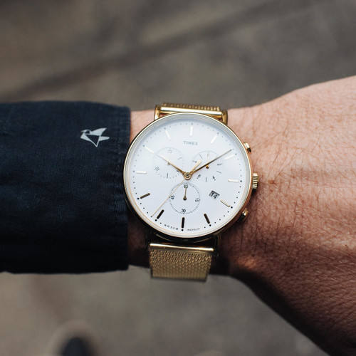 Timex Fairfield Chrono Gold Mesh